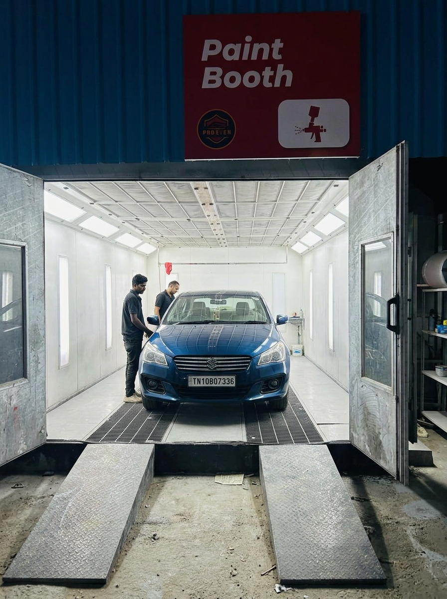 In-house paint booth